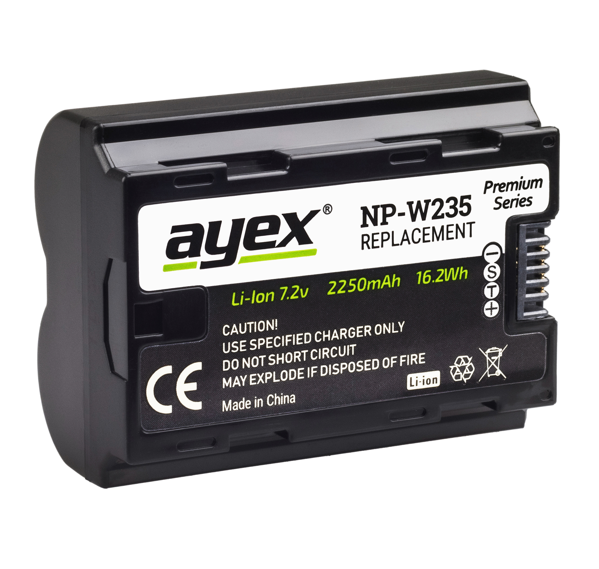 AYEX NP-W235, Black Kamera Akku,