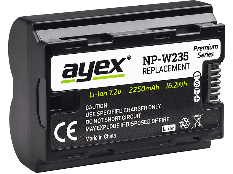 AYEX NP-W235, Kamera Akku, Black