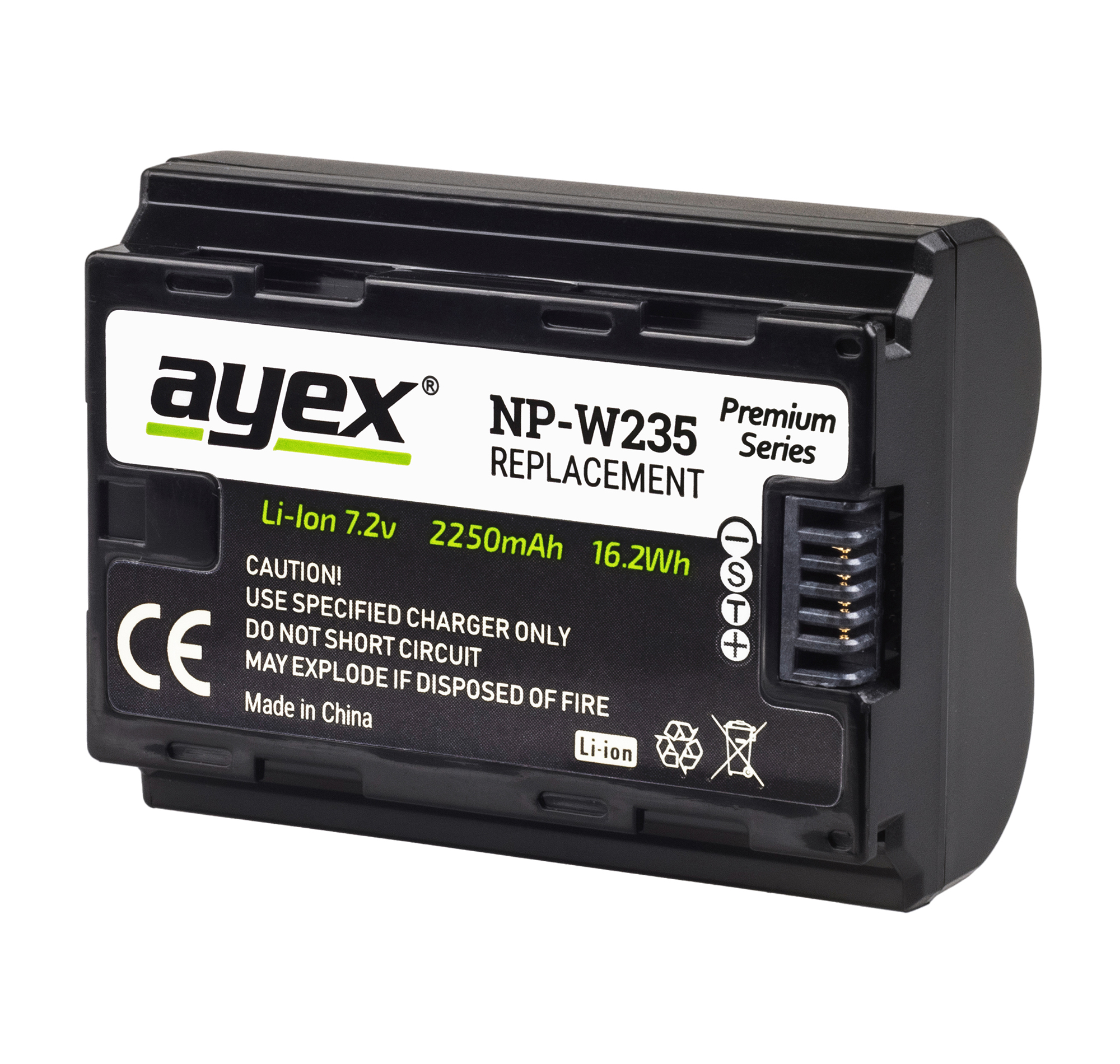 AYEX NP-W235, Kamera Akku, Black