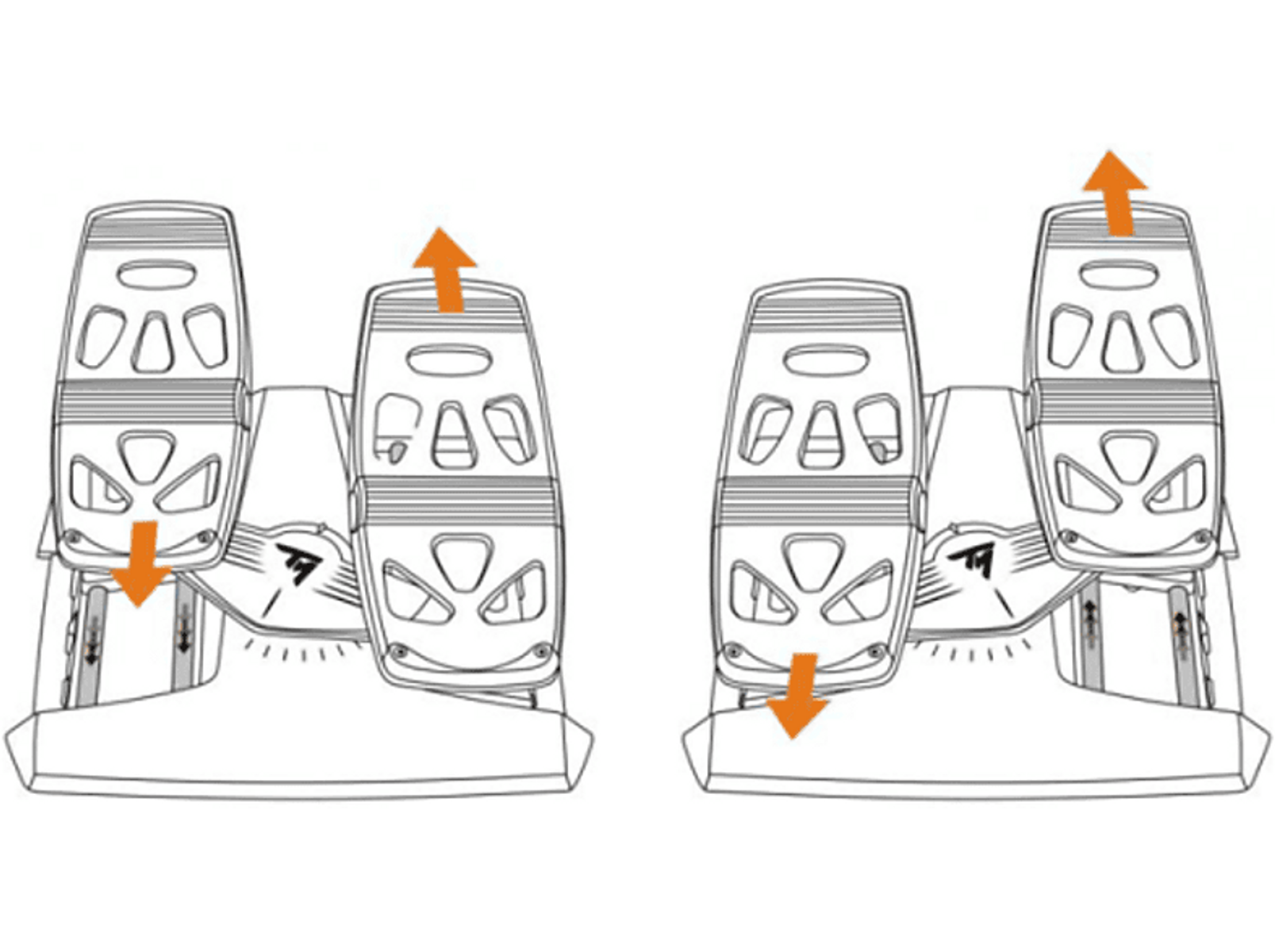 THRUSTMASTER 2960764 TFRP RUDDER PEDAL USB, Pedalen, Zwart