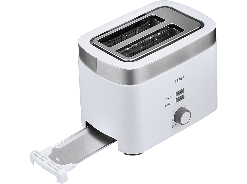 (930 Watt, weiss T17WS LAUBEN 2) Schlitze: Toaster