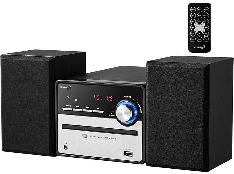 CL-3120 CYBERLUX (Edelstahl/Schwarz) HIFI Anlage