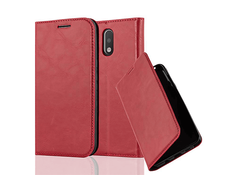 CADORABO Book Hülle Invisible Magnet, Bookcover, Motorola, MOTO G4 / G4 PLUS, APFEL ROT | Bookcover