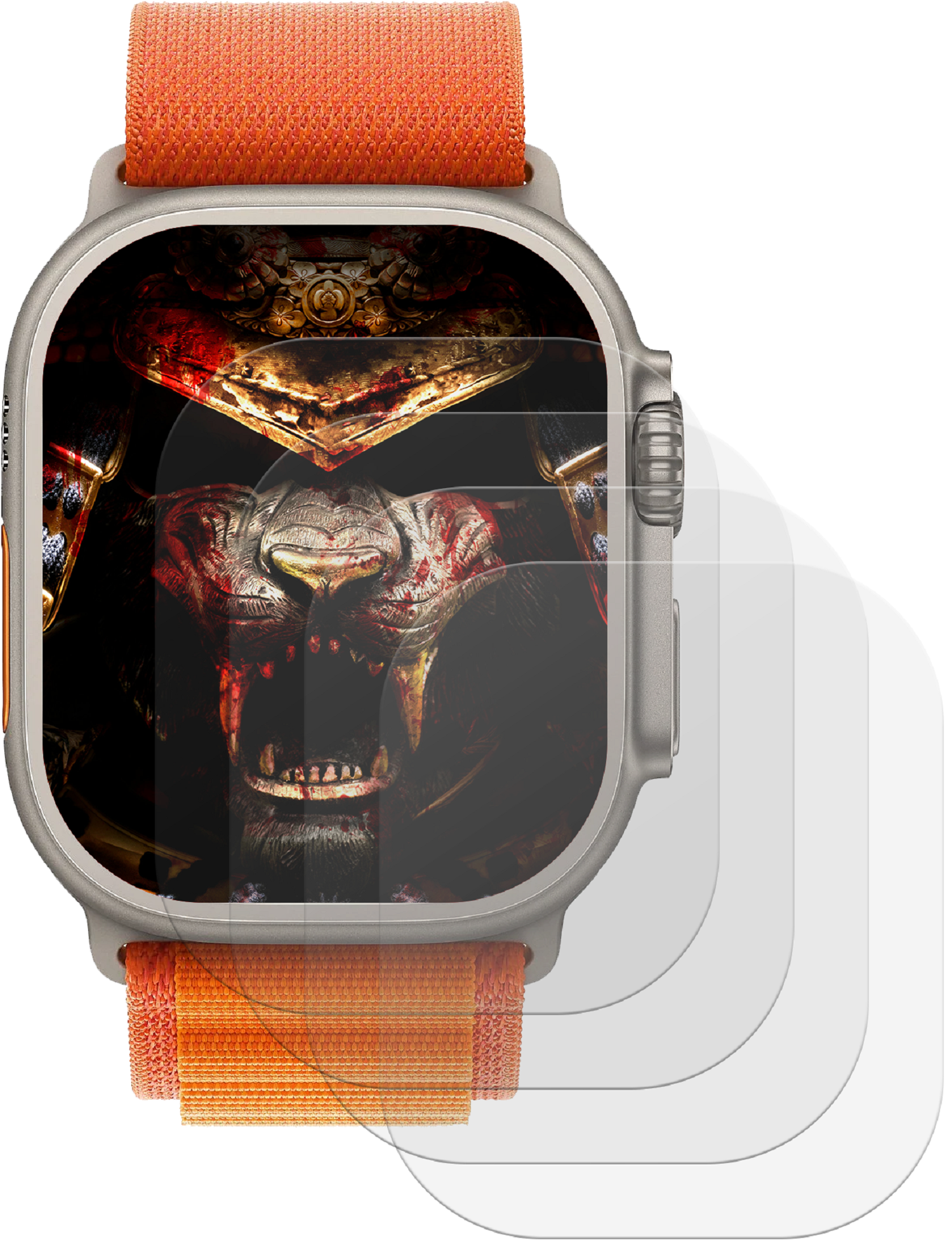 PROTECTORKING 4x Premium 3D KLAR Ultra Watch Schutzfolie 49mm) Apple Displayschutzfolie(für Apple