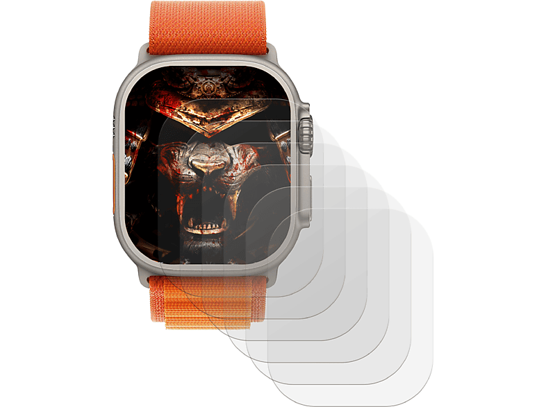 PROTECTORKING 6x Ultra Displayschutzfolie(für Nano-Glass Flexibles MATT Apple 49mm) ENTSPIEGELT Apple Watch