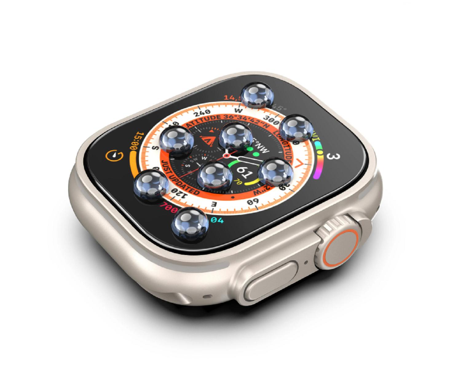 PROTECTORKING 6x 9H Panzerhartglas 49mm) Apple KLAR Ultra Displayschutzfolie(für 2 Apple INSTALL 3D EASY Watch