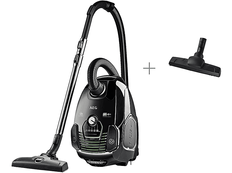 AEG VX 7-2-ÖKOX Zylinder-Vakuum Staubsauger, maximale Leistung: 650 Watt, Ebony Schwarz)