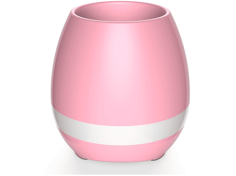 ENBAOXIN Bluetooth Blumentopf, Lautsprecher-Smart Nachtlicht Rosa 7 Modus Bluetooth-Lautsprecher, Musik Farben