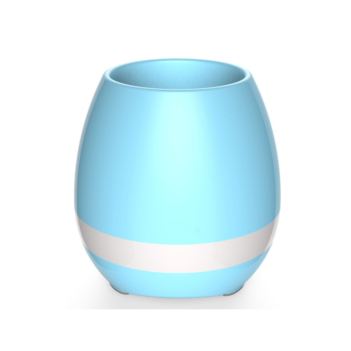 ENBAOXIN Bluetooth Lautsprecher-Smart Musik Blumentopf, 7 Farben Modus Nachtlicht Blau Bluetooth-Lautsprecher