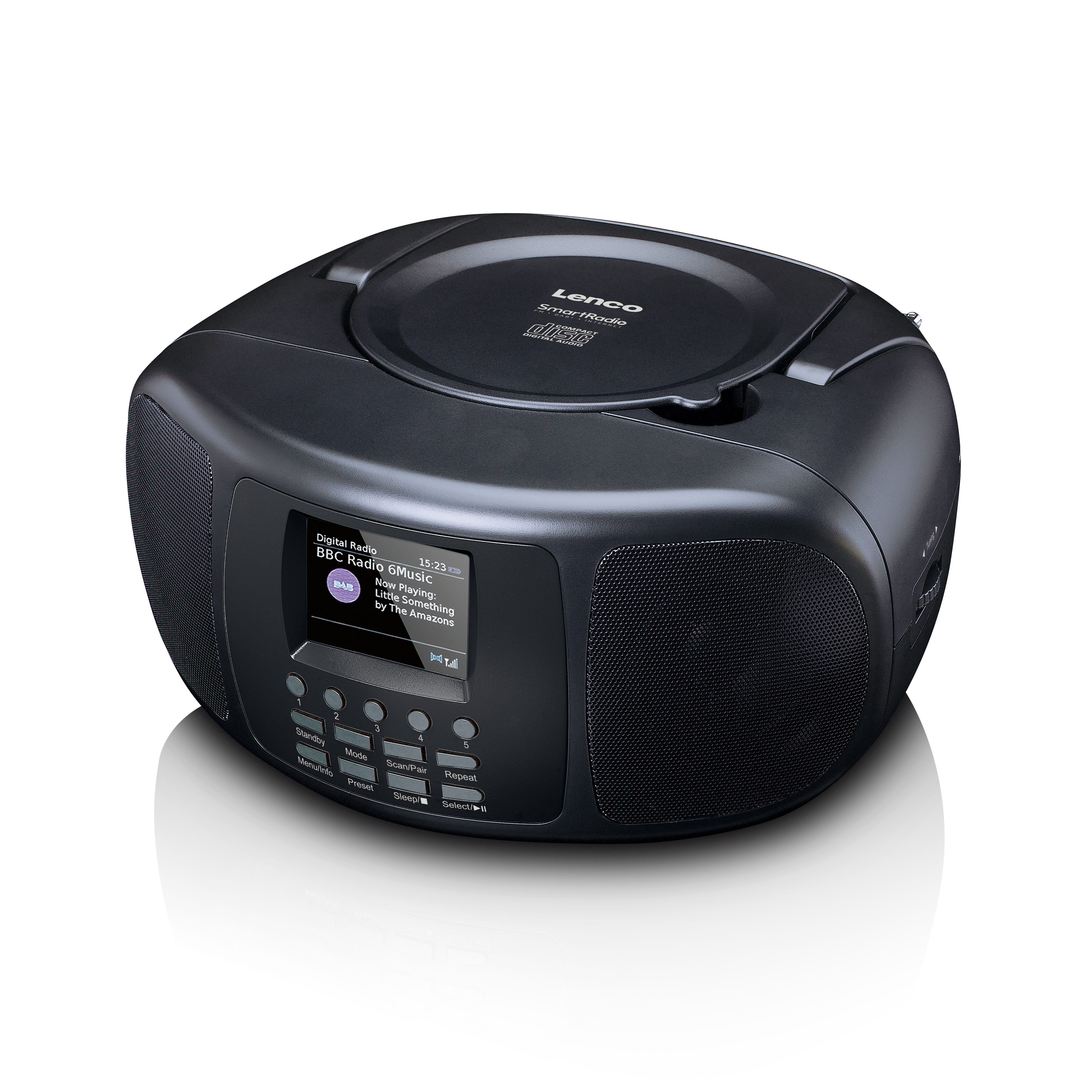 LENCO SCD-6000BK CD-Player Boombox, Digital, DAB, DAB+, FM, Internet Radio, Schwarz