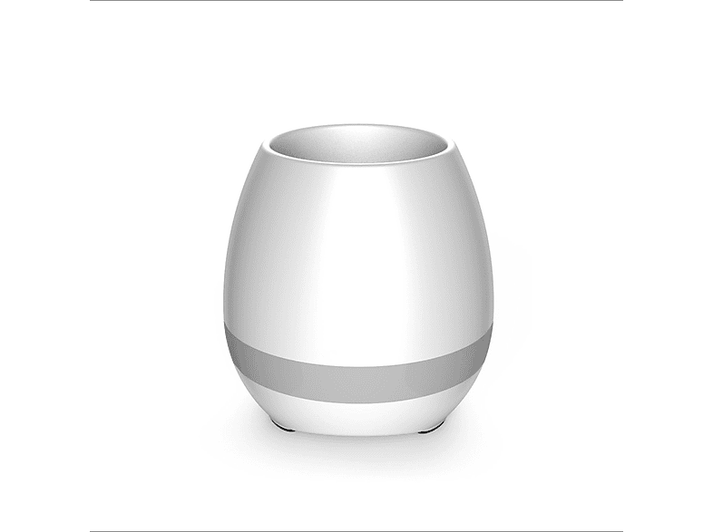 ENBAOXIN Bluetooth Lautsprecher-Smart Musik Blumentopf, 7 Farben Nachtlicht Modus Bluetooth-Lautsprecher, Weiß