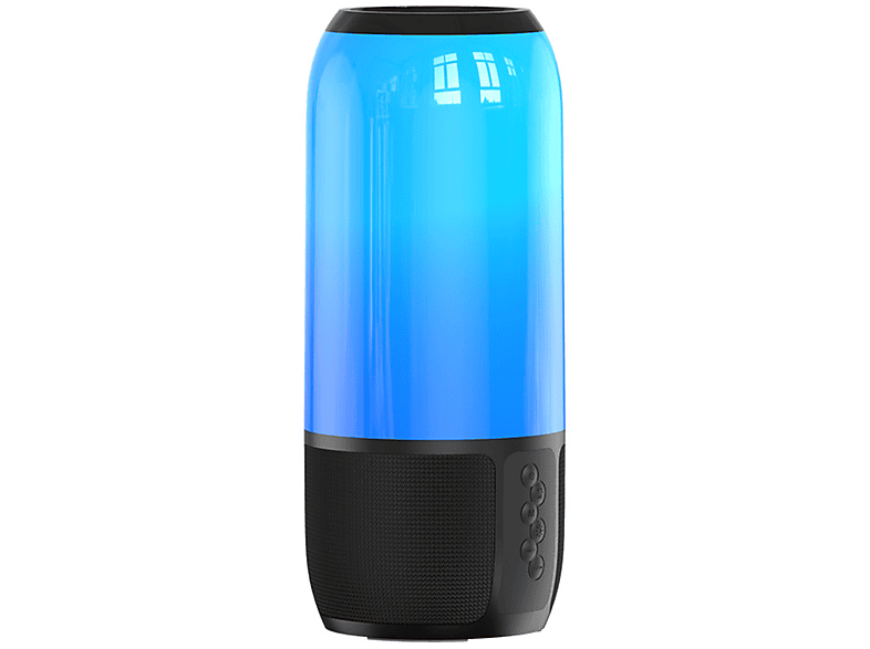 BYTELIKE Subwoofer Bluetooth-Mini-Stereoanlage, HD-Lautsprecher, Coole Umgebungsbeleuchtung Bluetooth-Lautsprecher, Blau