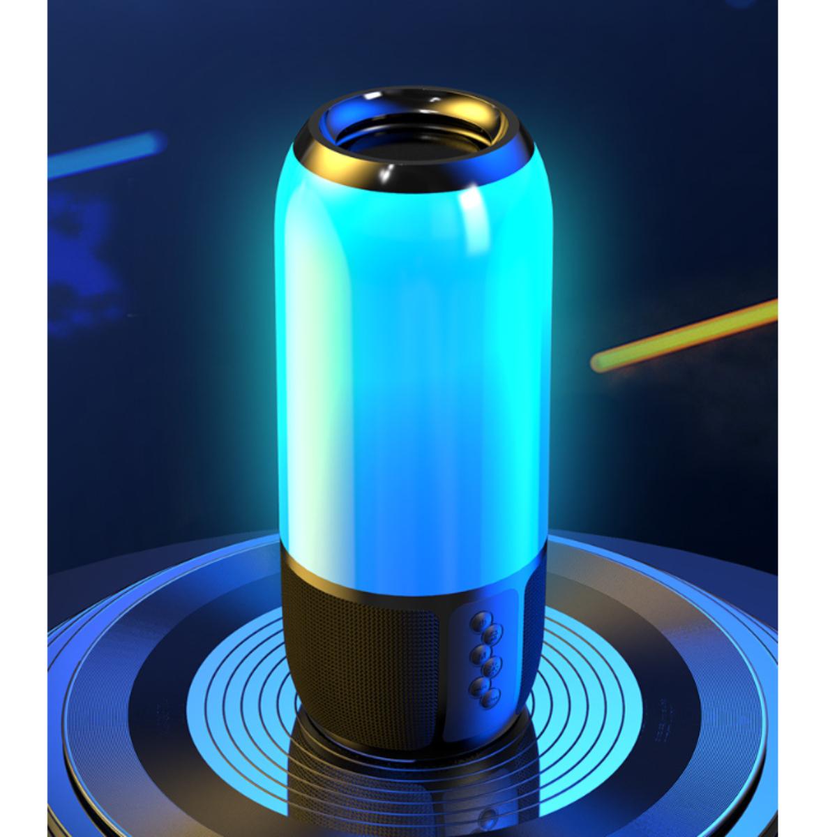 Bluetooth-Lautsprecher-High-Definition-Lautsprecher, Bluetooth-Lautsprecher, ENBAOXIN Tragbarer Umgebungslichter Blau Kühle