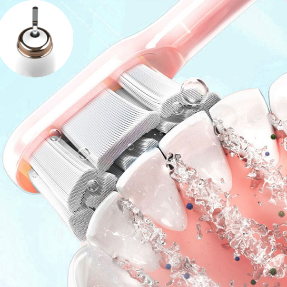 ELKUAIE USB-Modell und pink vollständig wasserdicht elektrische Zahnbürste