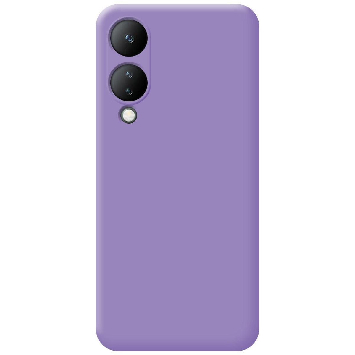 Una custodia per telefono viola con lenti della fotocamera.