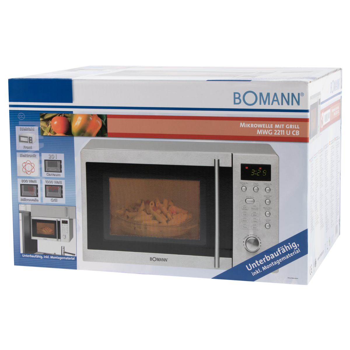 BOMANN MWG 2211 U Mikrowelle CB (800 Watt)