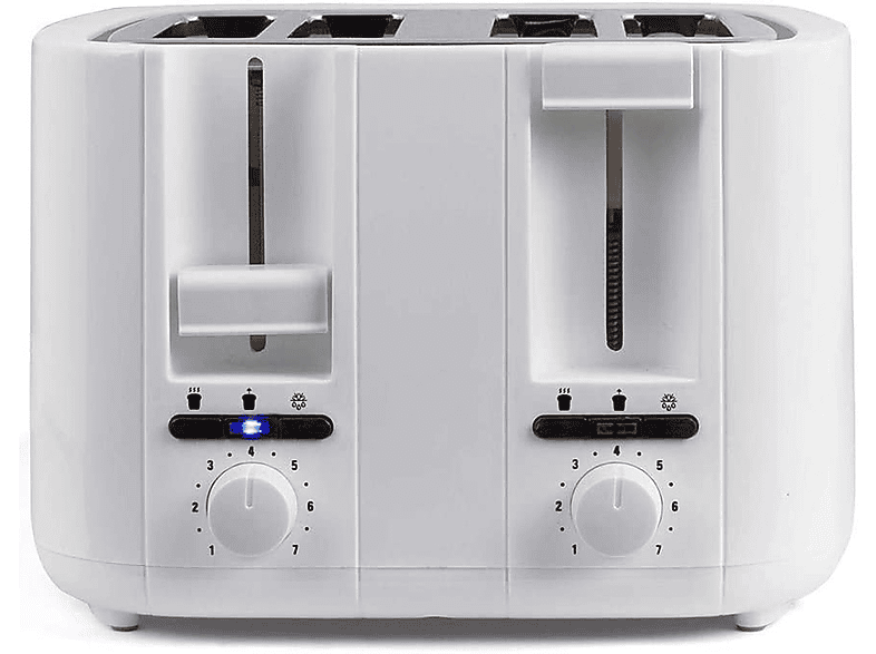 LIVOO DOD167W Toaster Weiß (1500 Watt, Schlitze: 4)