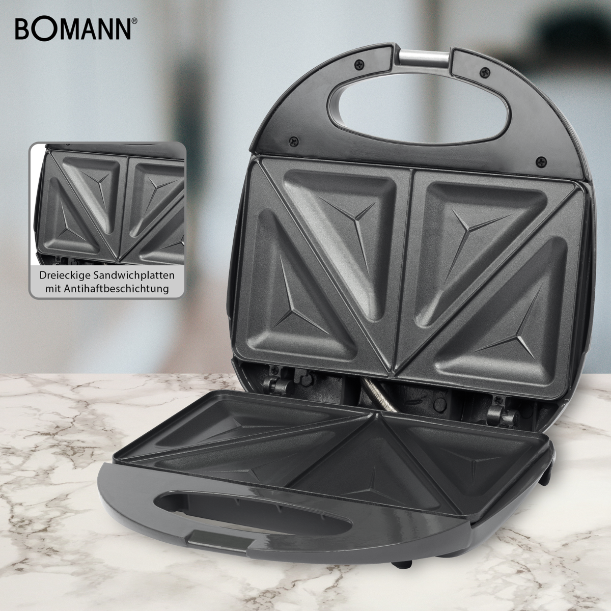 ST BOMANN Sandwichtoaster Grau NEU CB 5016