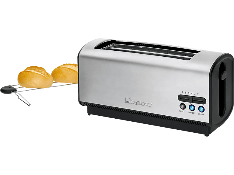 CLATRONIC TA 3687 Toaster (1200 Silber Schlitze: 2) Watt