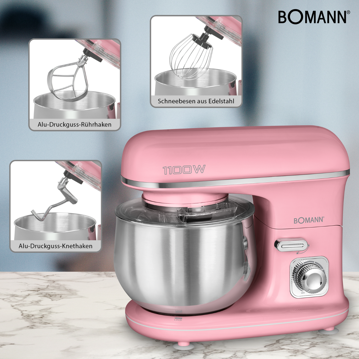 BOMANN KM Rosa Watt) (1100 6030 CB Knetmaschine