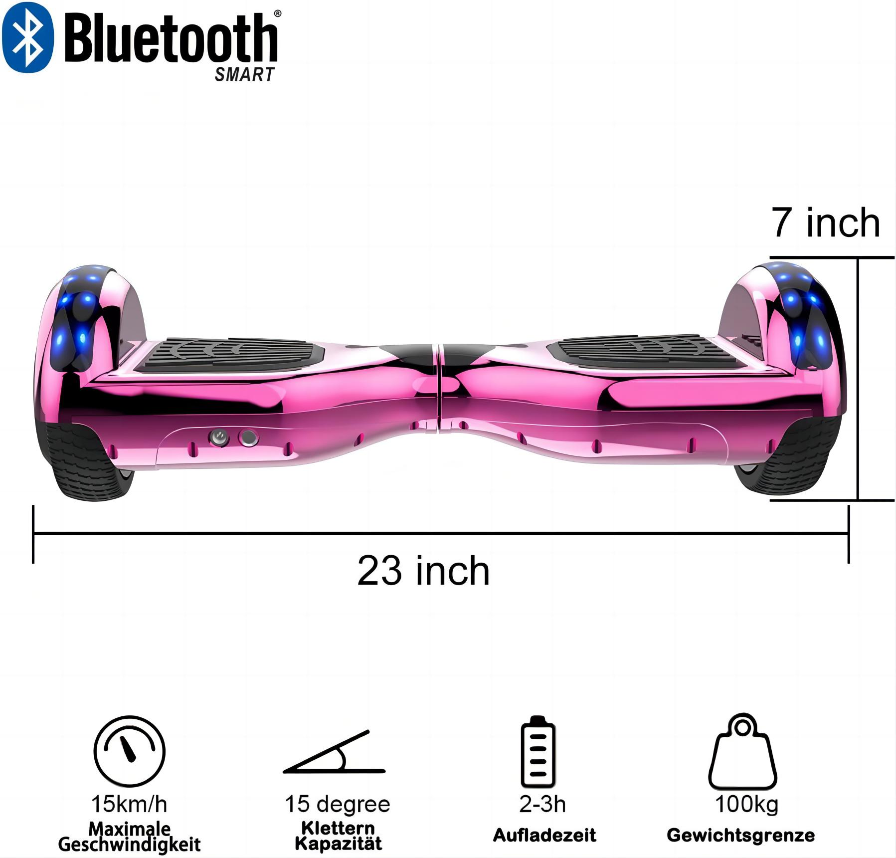 GEEKME JD8 Hoverboard für Kinder Board Balance Rosa) (6,5 Zoll