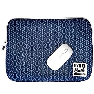 Funda para portátil - Smile KUMIKIKKOU IMPERMEABLE + RATÓN, 14 ", Neopreno, Azul