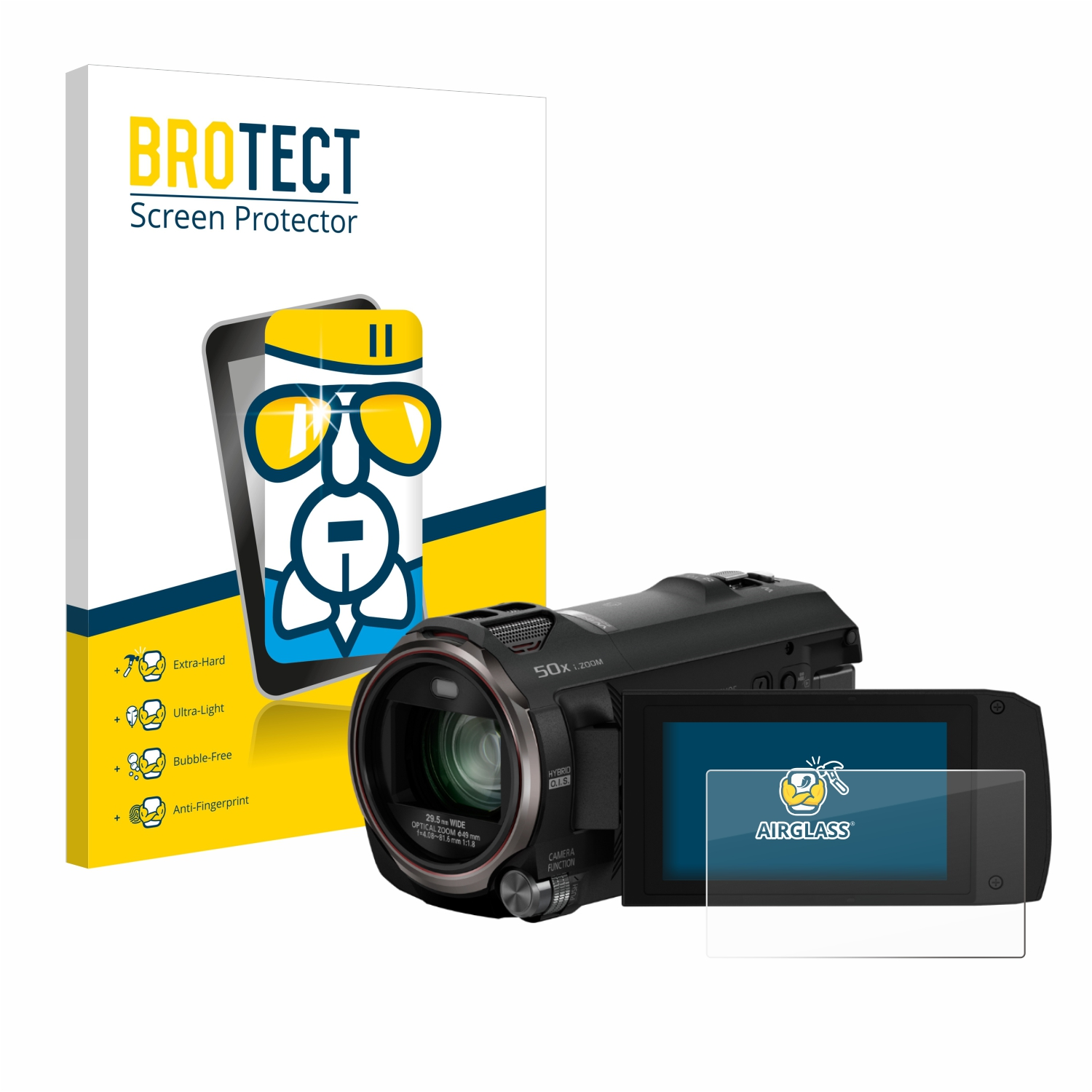 BROTECT Airglass klare Panasonic Schutzfolie(für HC-V785)