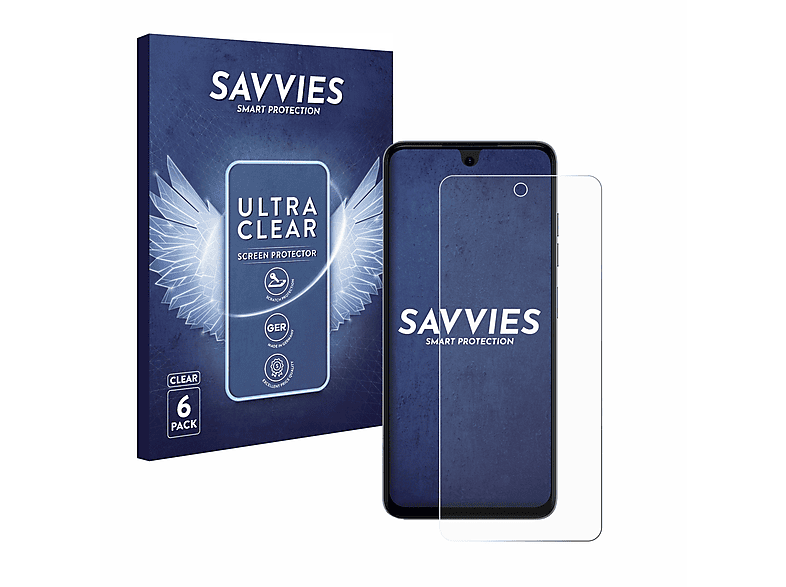 SAVVIES 6x klare Schutzfolie(für Tecno Spark Go 2024)