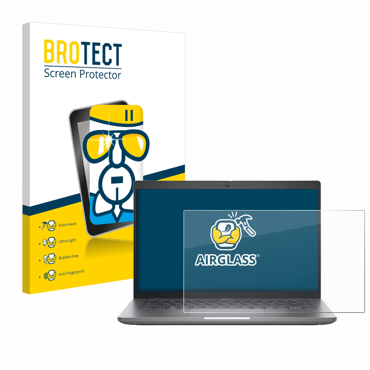 BROTECT Airglass Precision klare 3480) Schutzfolie(für Dell