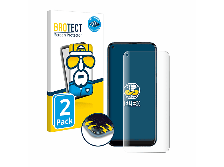 BROTECT 2x Flex Full-Cover 3D Schutzfolie(für G70) Curved BLU