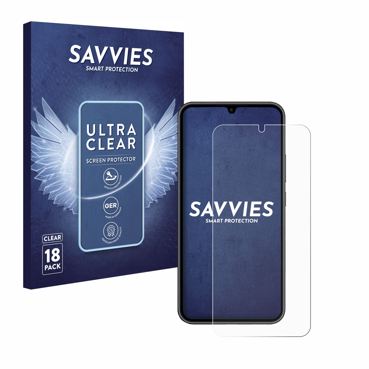 Galaxy Schutzfolie(für Samsung A34 Enterprise SAVVIES Edition) 5G klare 18x