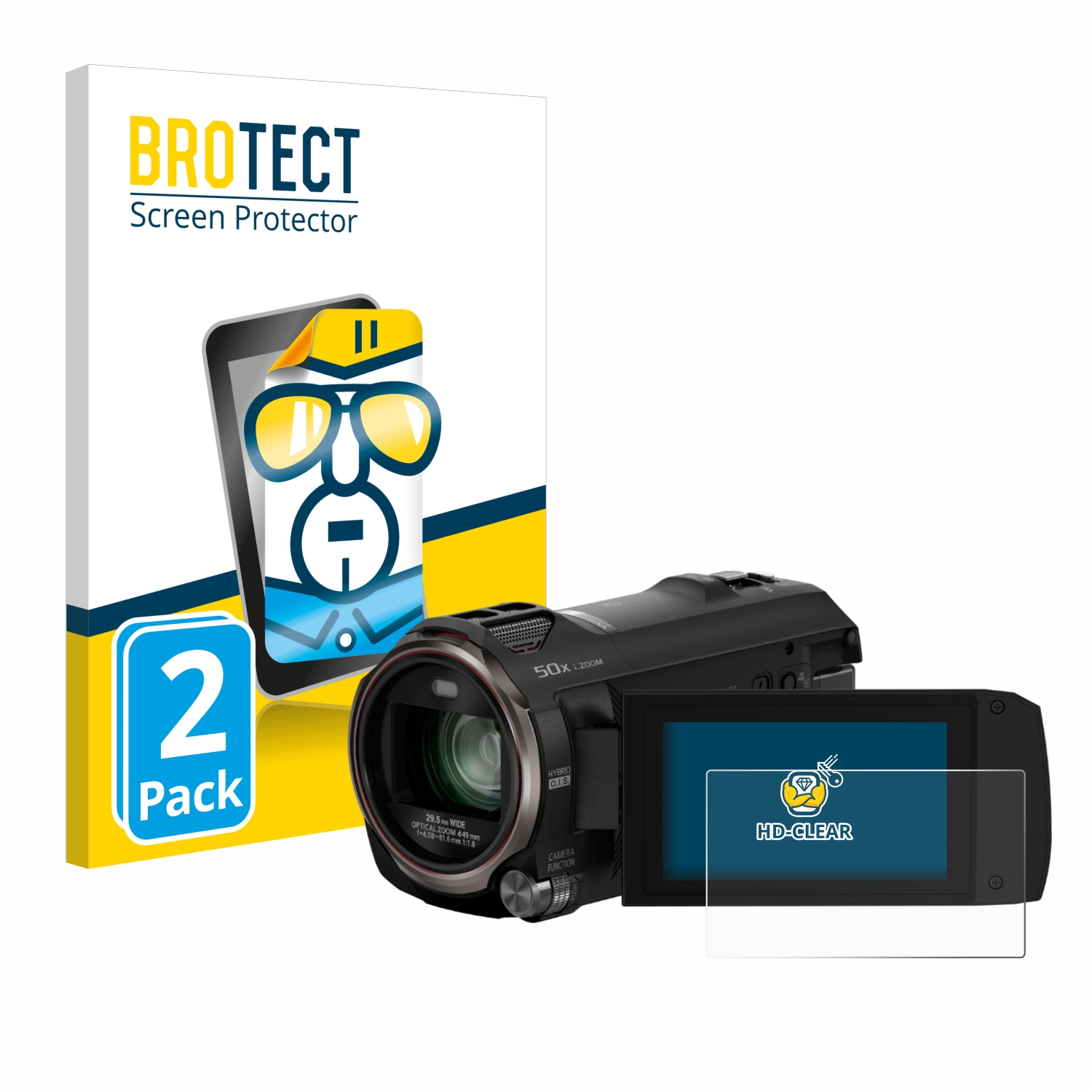 BROTECT 2x Panasonic Schutzfolie(für HC-V785) klare