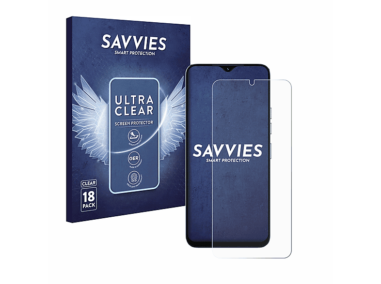 SAVVIES 18x klare Schutzfolie(für Umidigi G3)