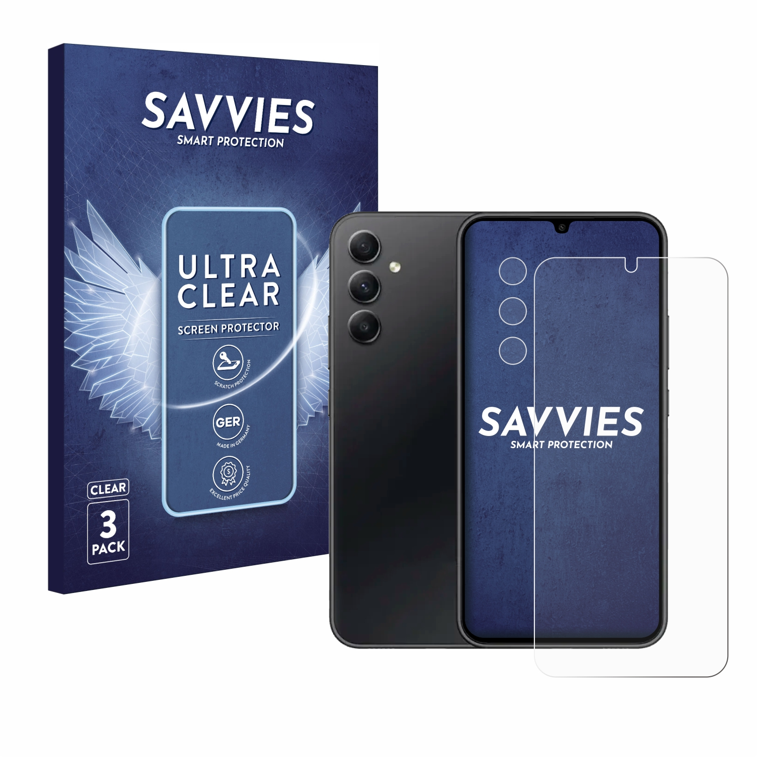 Galaxy 5G 6x Schutzfolie(für SAVVIES Samsung A34 klare Edition) Enterprise