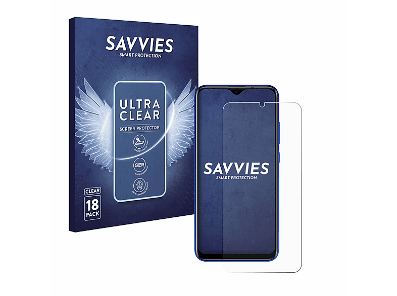 SAVVIES 18x G50+) klare Schutzfolie(für BLU
