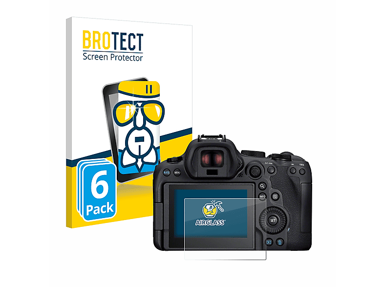 BROTECT 6x Airglass klare Schutzfolie(für Canon EOS R6 Mark II)