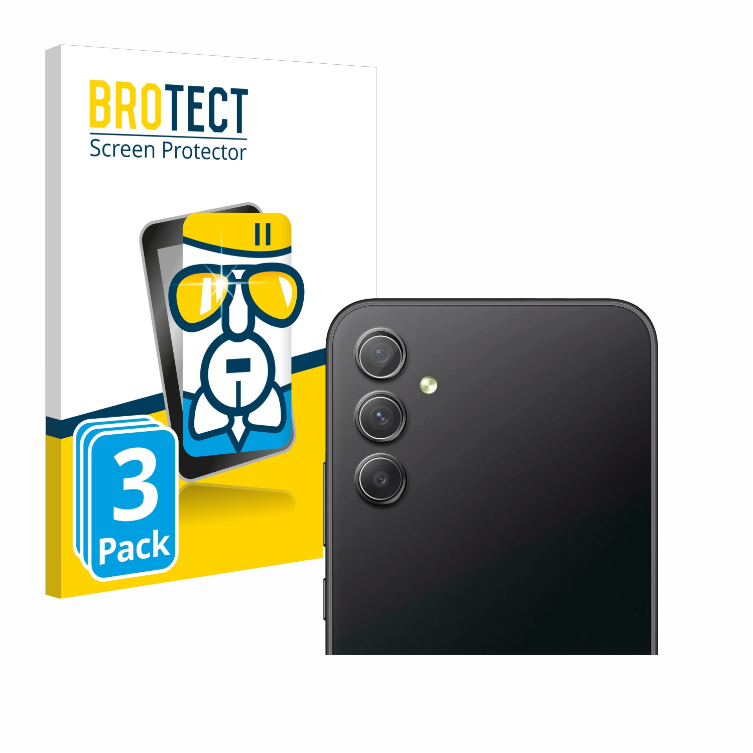BROTECT 3x Airglass klare Schutzfolie(für Enterprise Samsung Galaxy A34 5G Edition)