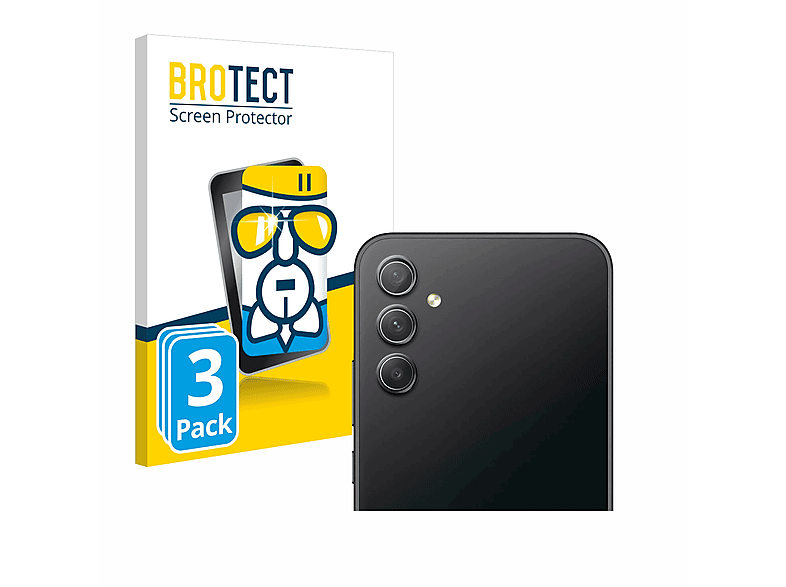 BROTECT 3x Airglass klare Schutzfolie(für Samsung Galaxy A34 5G Enterprise Edition)