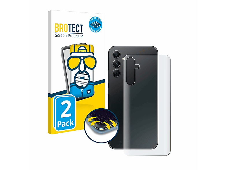 BROTECT 2x Flex matt Full-Cover 3D Samsung Enterprise 5G A34 Curved Schutzfolie(für Galaxy Edition)