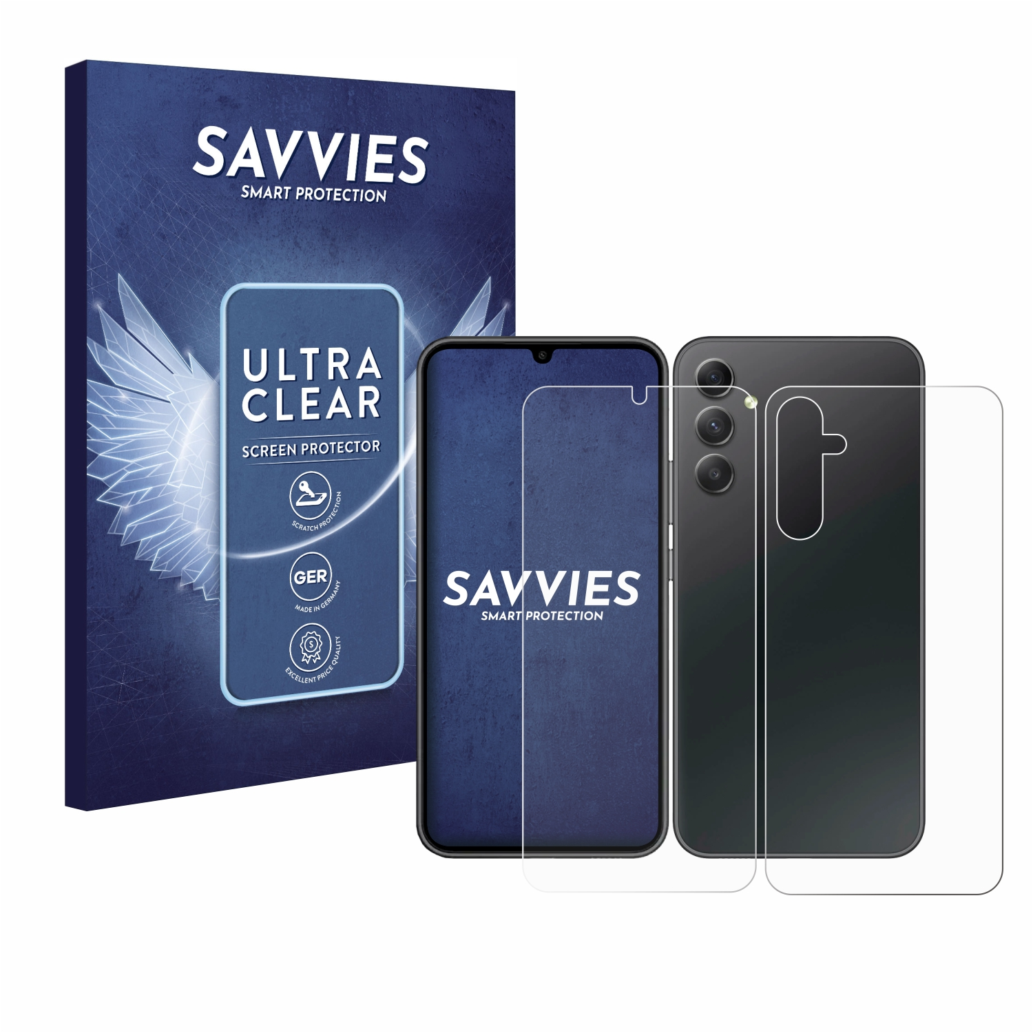 Enterprise SAVVIES Schutzfolie(für klare Edition) Galaxy 18x Samsung A34 5G