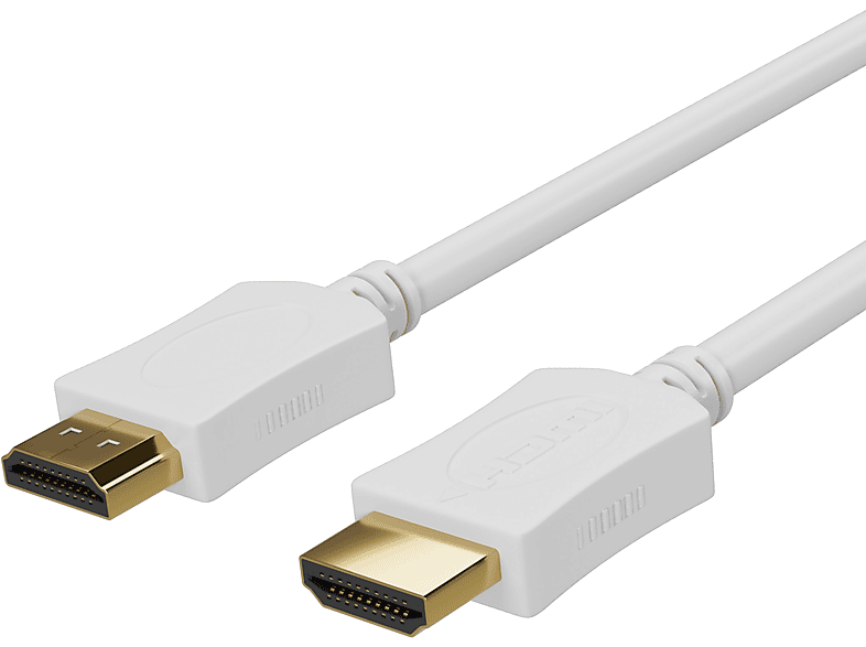 KABELBUDE HDMI A-Stecker/HDMI A-Stecker verg. HEAC weiß 7,5m HDMI Kabel