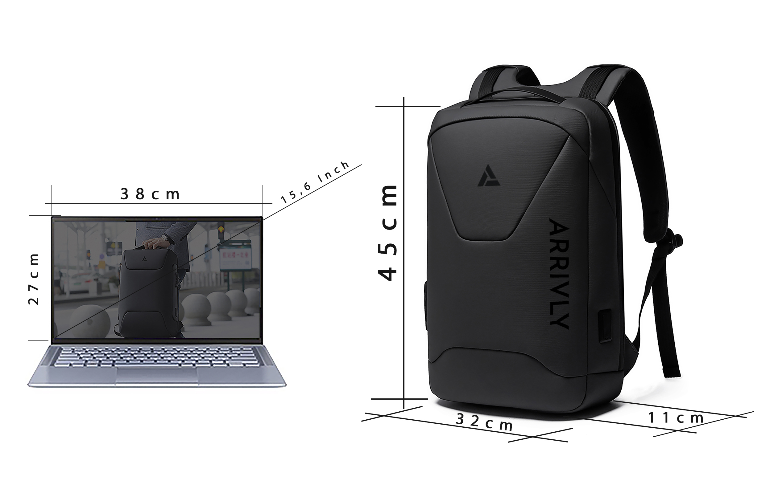 ARRIVLY Allrounder V Pro Laptop Rucksack Damen Business Rucksack