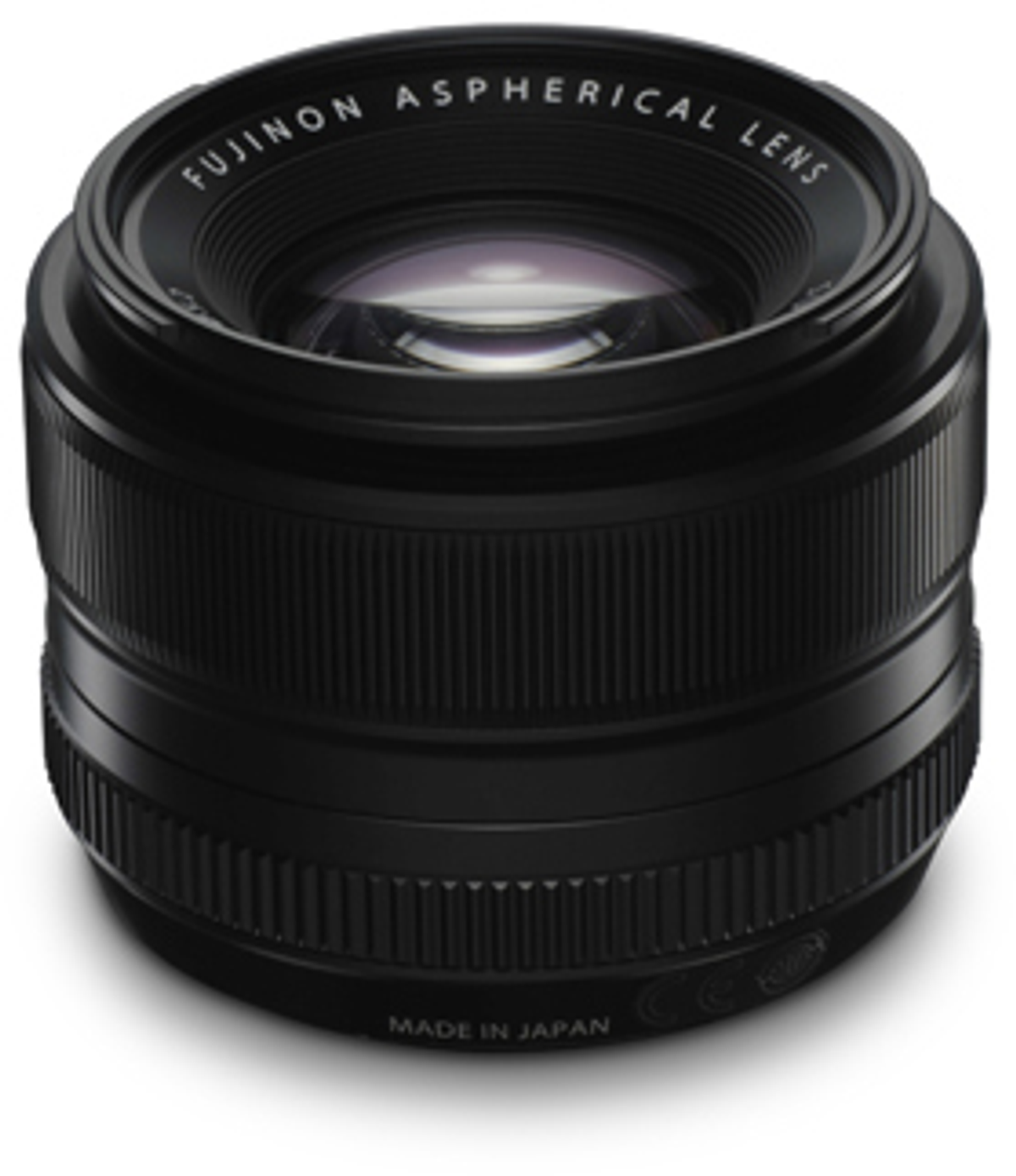 Schwarzes Kameraobjektiv mit der Aufschrift FUJINON ASPHERICAL LENS.