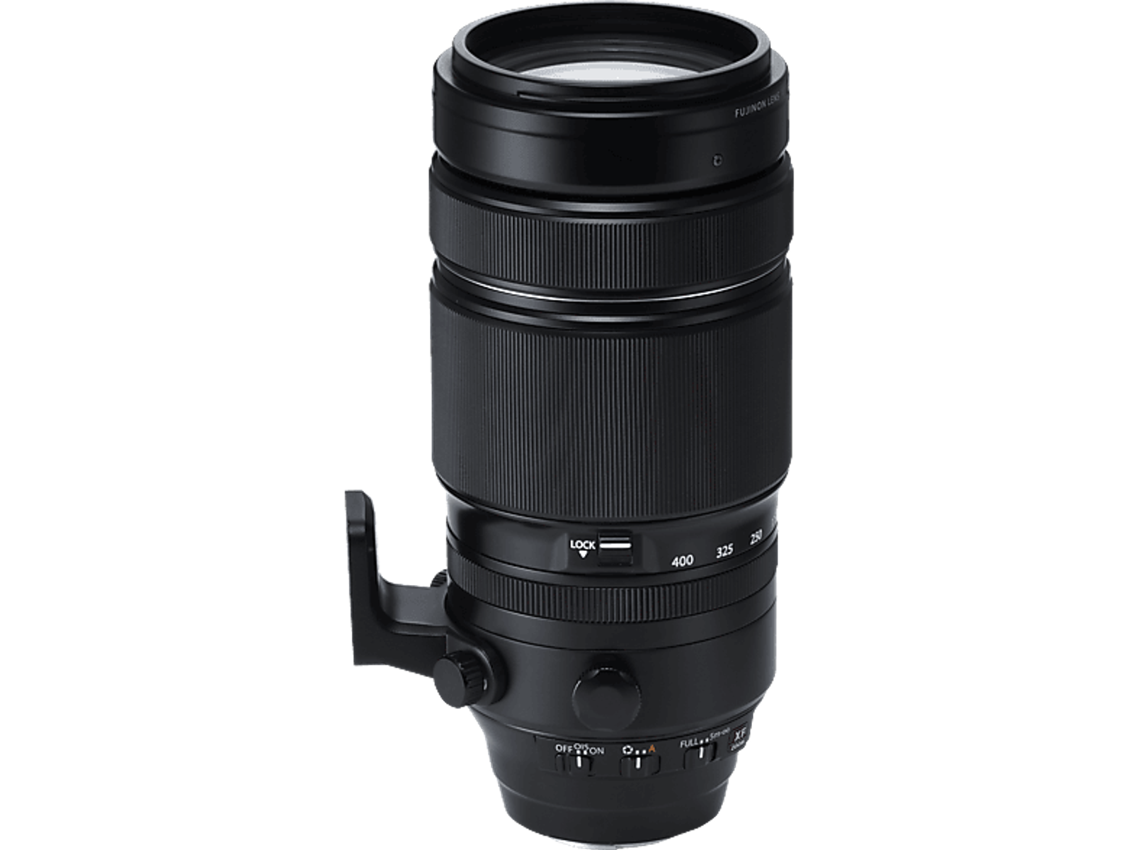 Czarny obiektyw z srebrnym pierścieniem i czarnym tłem.