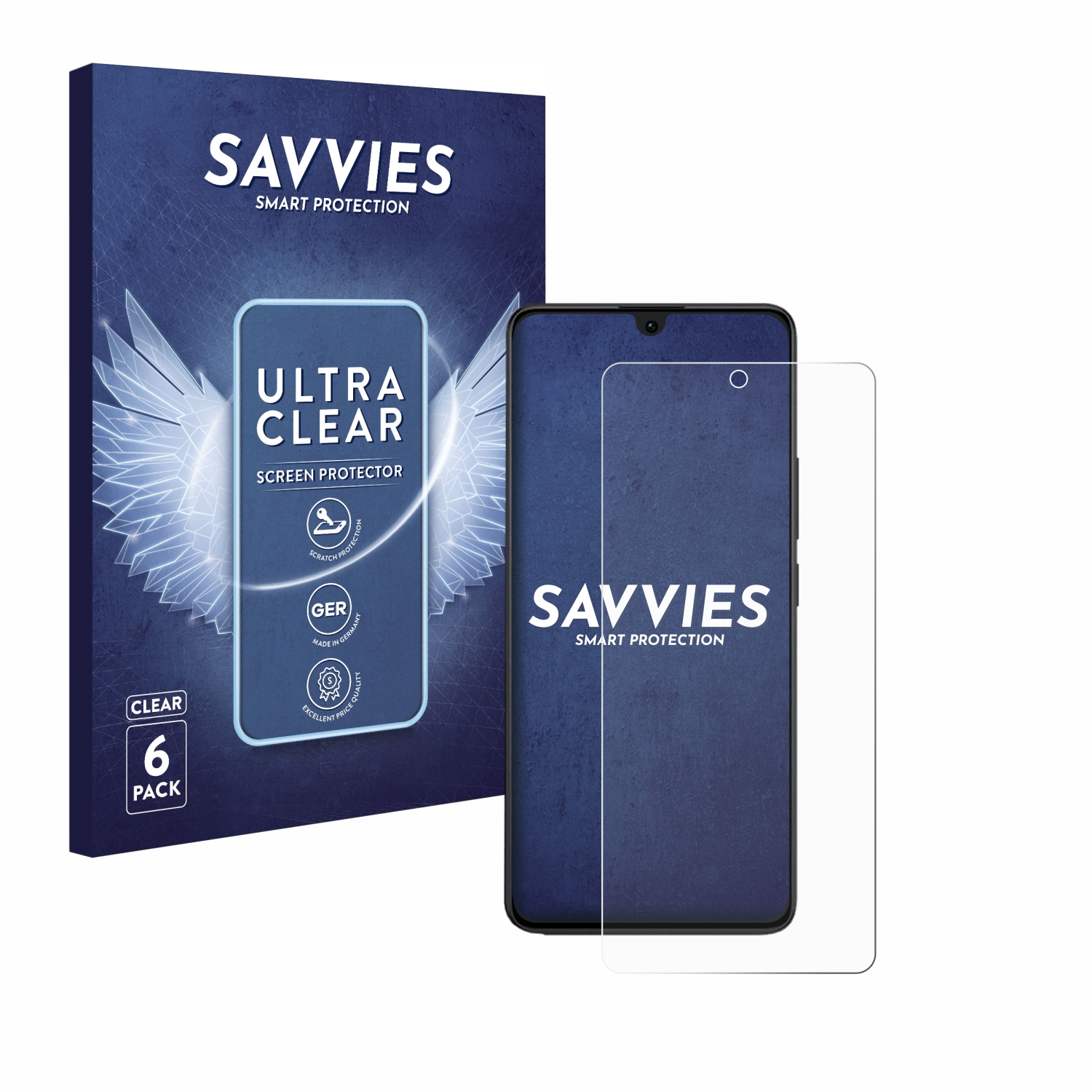 SAVVIES 6x klare Schutzfolie(für Redmi Note 13R Pro) Xiaomi