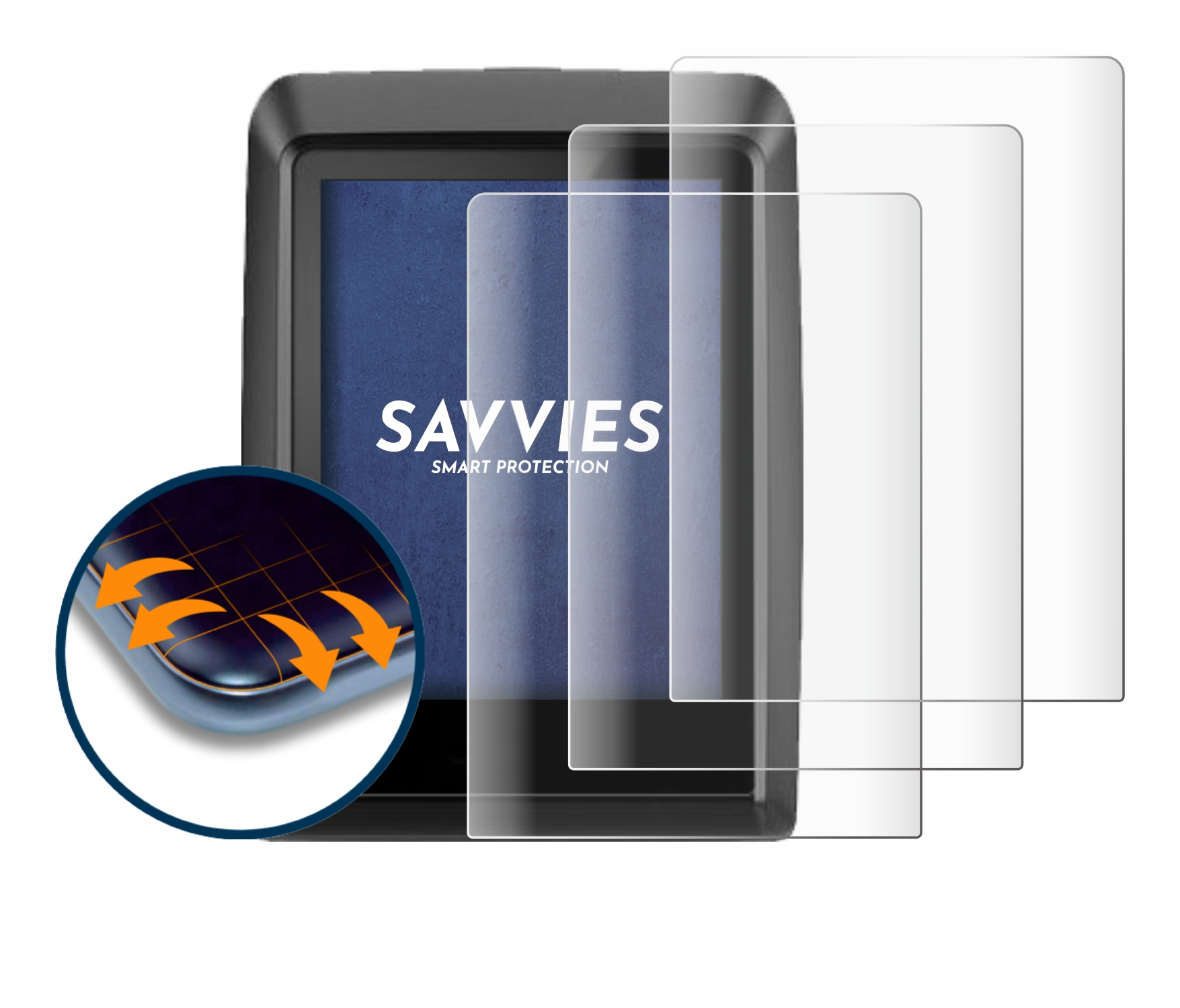 3D Bosch SAVVIES Curved Schutzfolie(für Flex 500) Kiox Full-Cover 4x