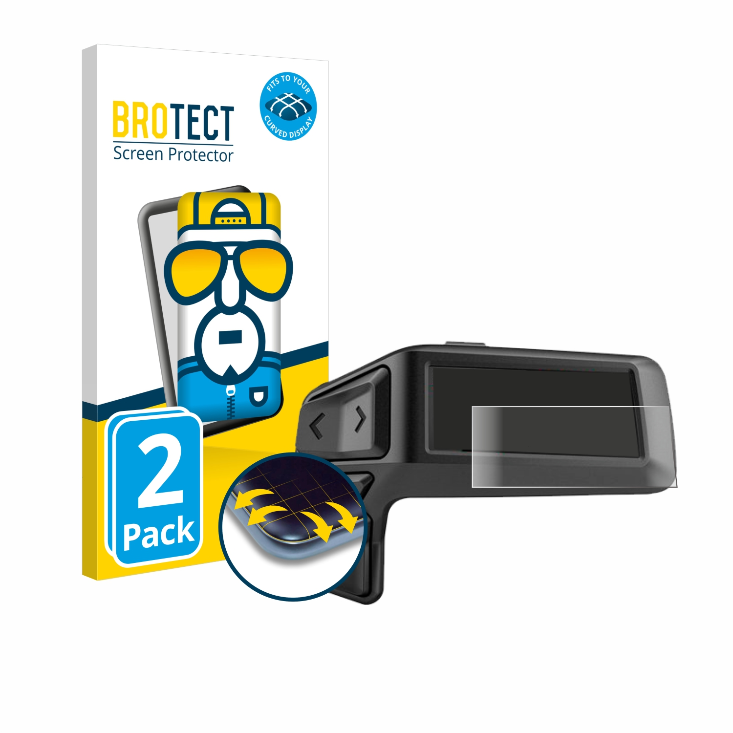 BROTECT 2x Flex Full-Cover 3D Schutzfolie(für Purion Curved Bosch 200)