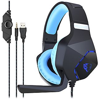 Auriculares gaming - DAM ELECTRONICS G600 Hellcrack, especiales para gaming con microfono incorporado y cable con control de volumen., Supraaurales, Negro