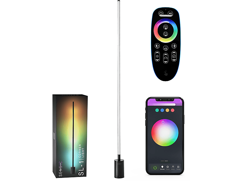 Stehlampe lamp - SL-1 RGBW mit Ecklampe Corner SENSIC App-Steuerung RGB LED