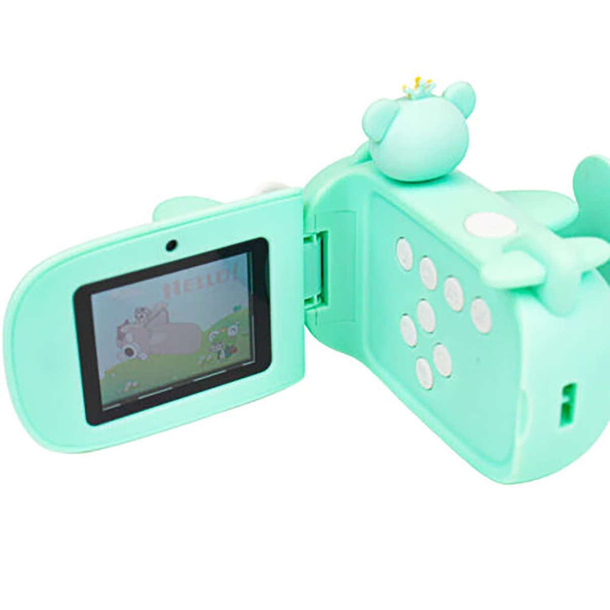 Digitalkamera Karte Kinder LINGDA 32GB Spielzeug 1080p 50MP SD grüner U-Boot mit Kinderkamera